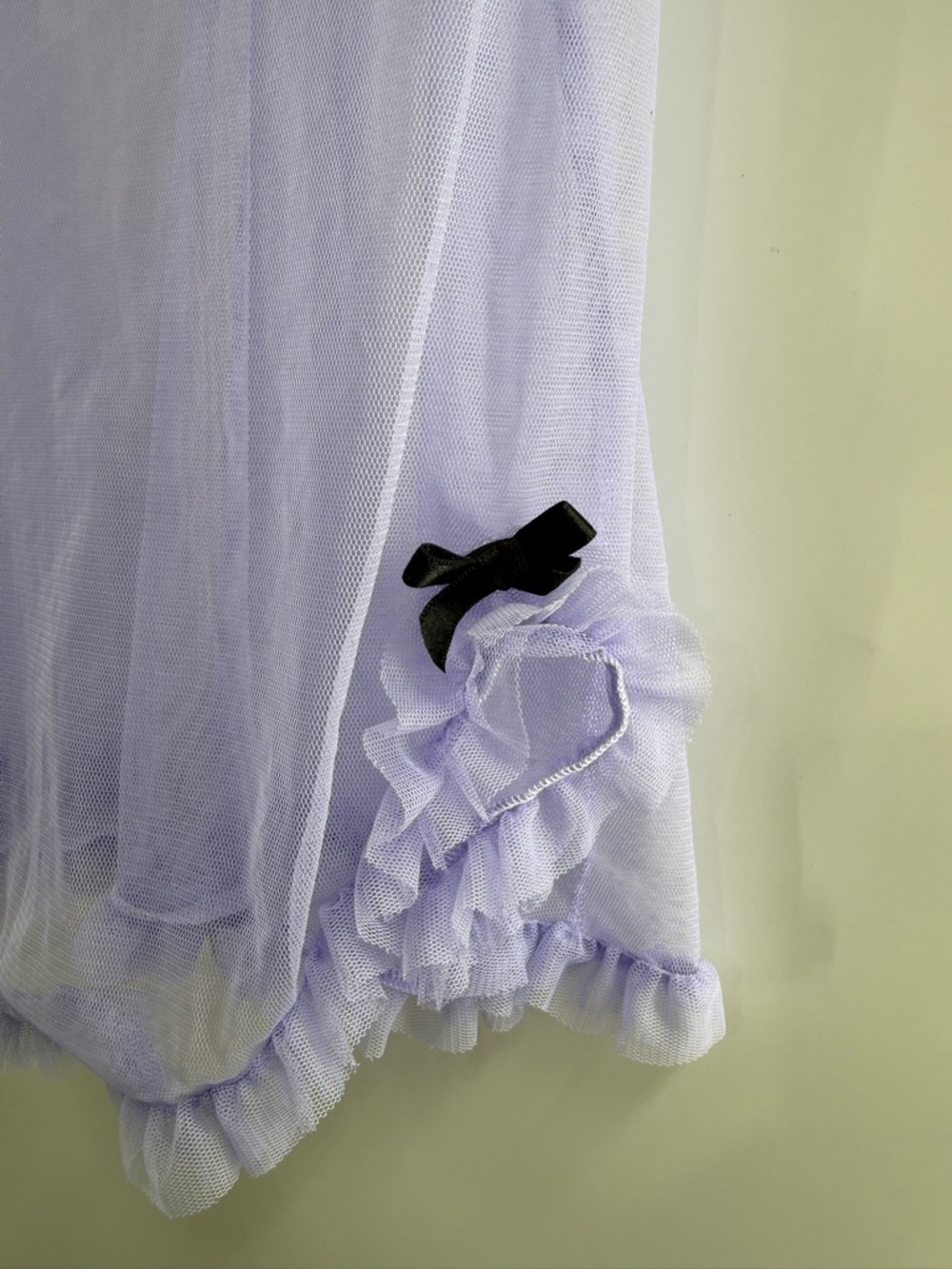 NWT Victoria’s Secret Silk Trim Babydoll Ruffle Coquette Chemise Purple Size 34B - Picture 4 of 12